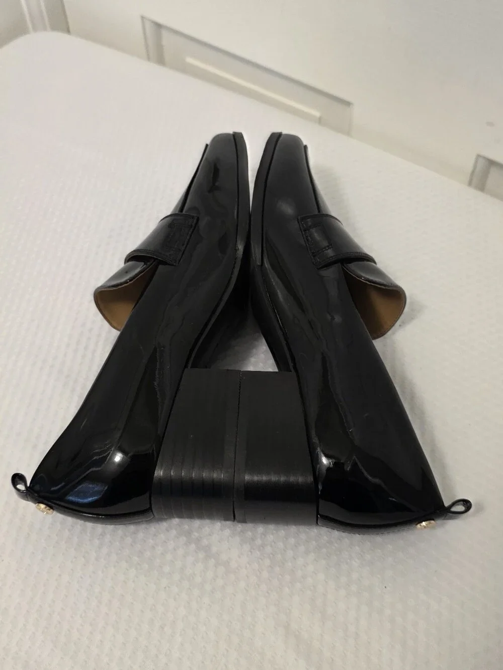 NWOB Easy Spirit Darlene Dress Black Patent Leather Loafers Size 8 Wide